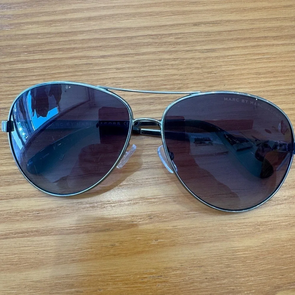 Marc By Marc Jacobs Black and Purple Aviator‎ Sunglasses
